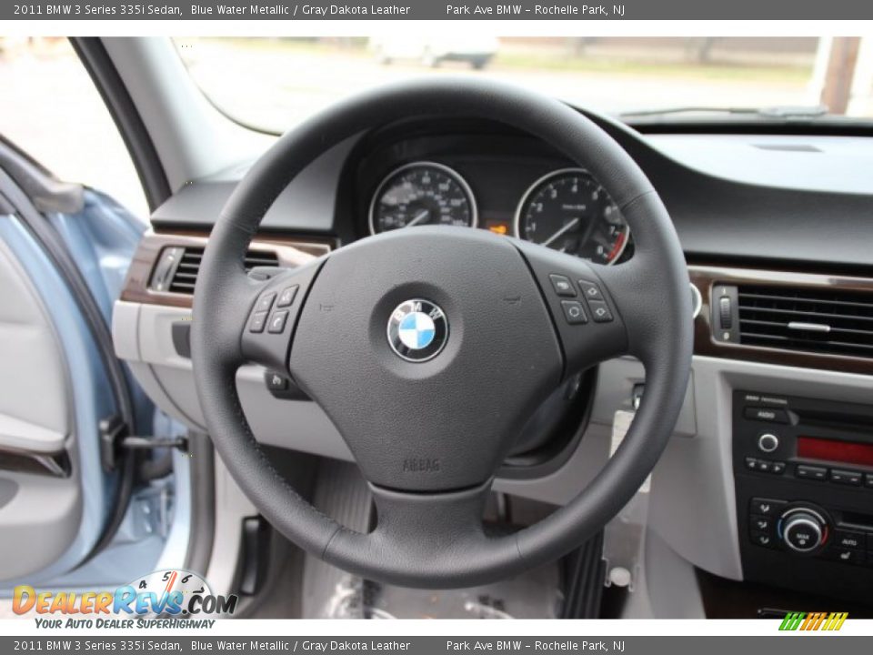 2011 BMW 3 Series 335i Sedan Blue Water Metallic / Gray Dakota Leather Photo #15