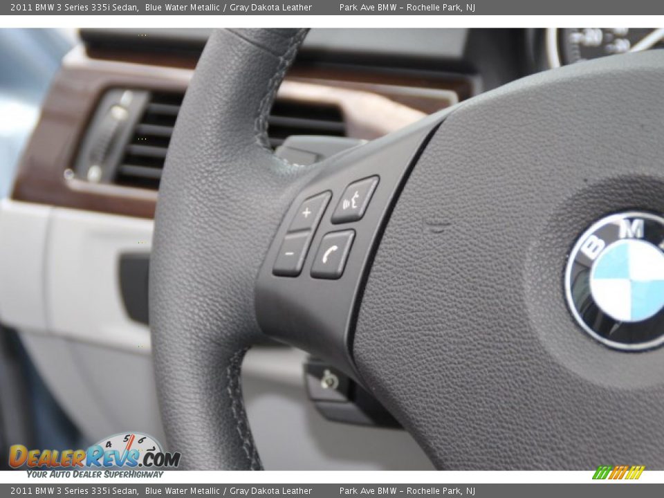 2011 BMW 3 Series 335i Sedan Blue Water Metallic / Gray Dakota Leather Photo #16