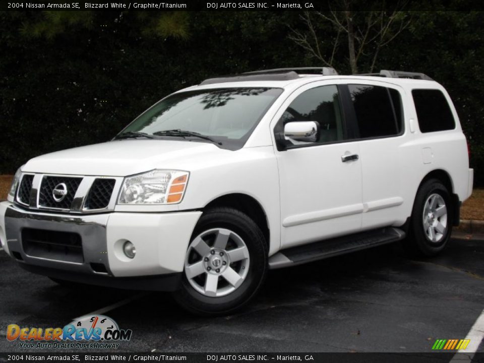2004 Nissan Armada SE Blizzard White / Graphite/Titanium Photo #3