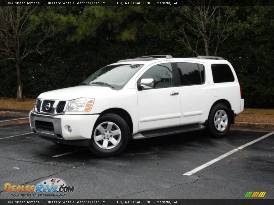 2004 Nissan Armada SE Blizzard White / Graphite/Titanium Photo #5