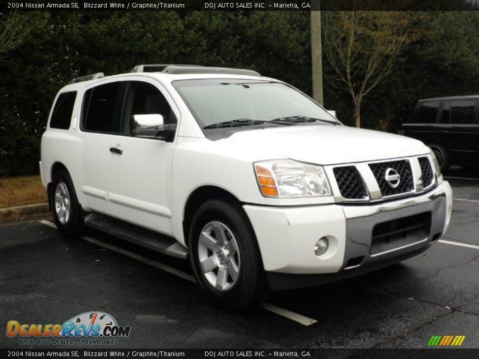 2004 Nissan Armada SE Blizzard White / Graphite/Titanium Photo #6