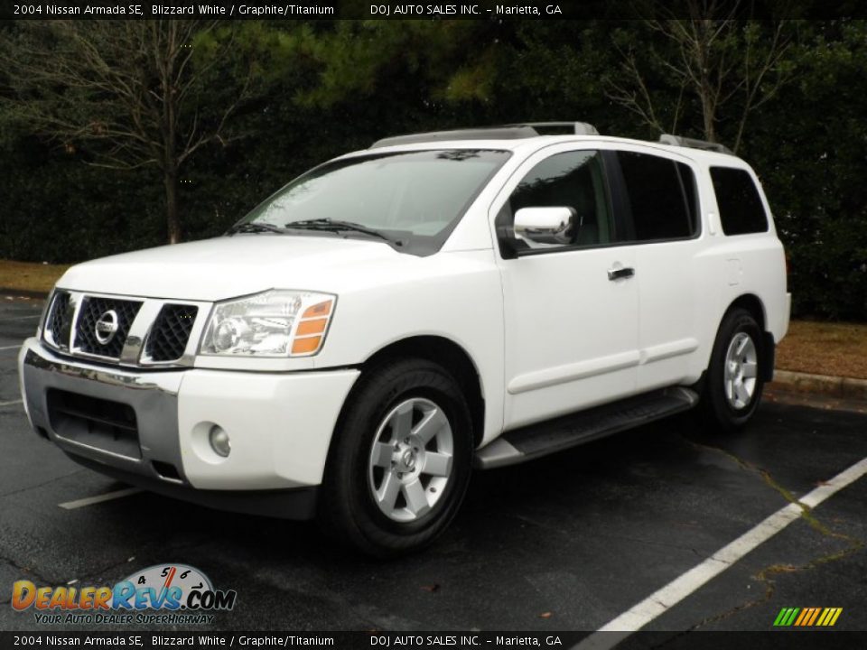 2004 Nissan Armada SE Blizzard White / Graphite/Titanium Photo #7