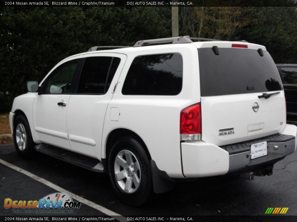 2004 Nissan Armada SE Blizzard White / Graphite/Titanium Photo #8