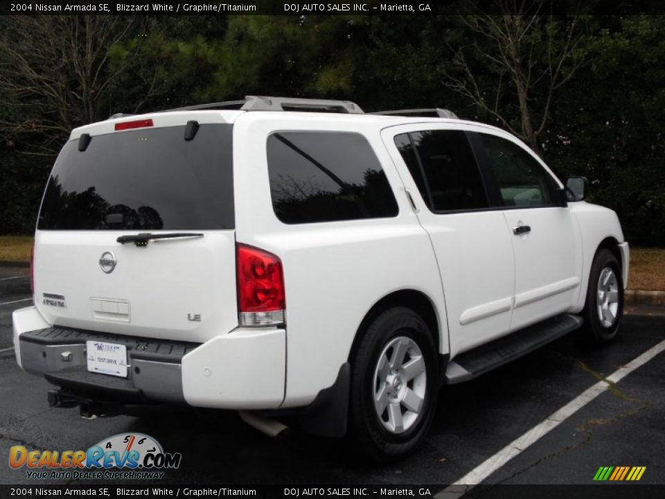 2004 Nissan Armada SE Blizzard White / Graphite/Titanium Photo #9