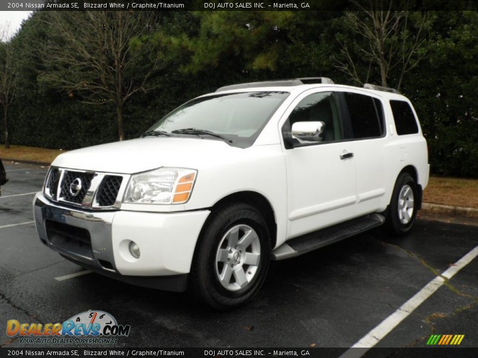 2004 Nissan Armada SE Blizzard White / Graphite/Titanium Photo #13
