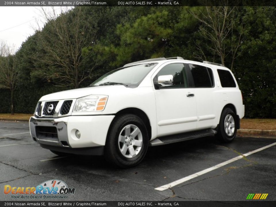 2004 Nissan Armada SE Blizzard White / Graphite/Titanium Photo #14