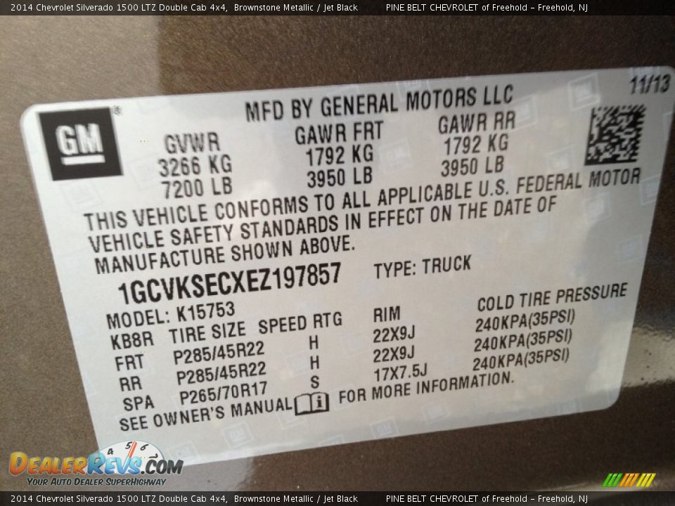 2014 Chevrolet Silverado 1500 LTZ Double Cab 4x4 Brownstone Metallic / Jet Black Photo #9