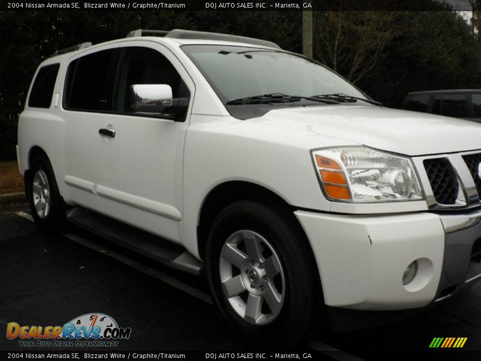 2004 Nissan Armada SE Blizzard White / Graphite/Titanium Photo #15