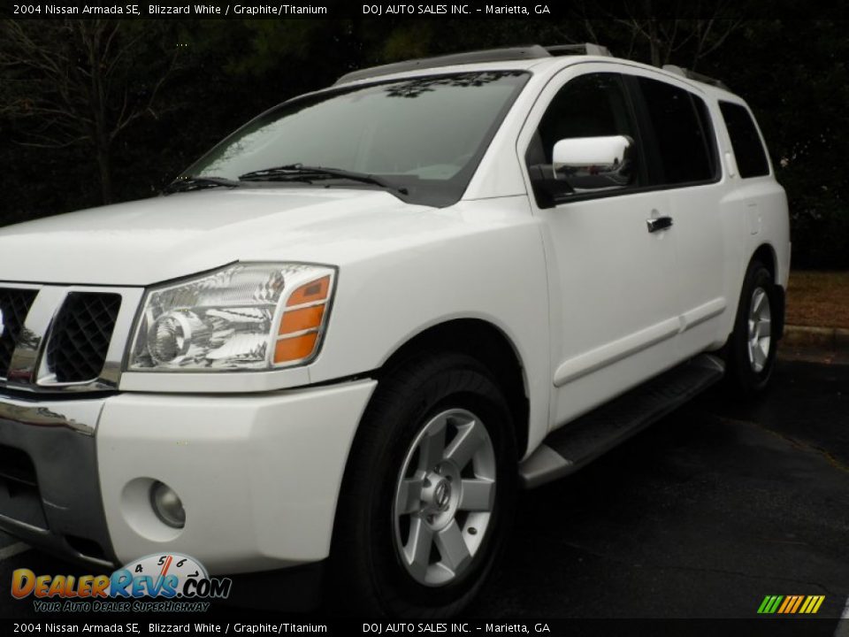 2004 Nissan Armada SE Blizzard White / Graphite/Titanium Photo #16