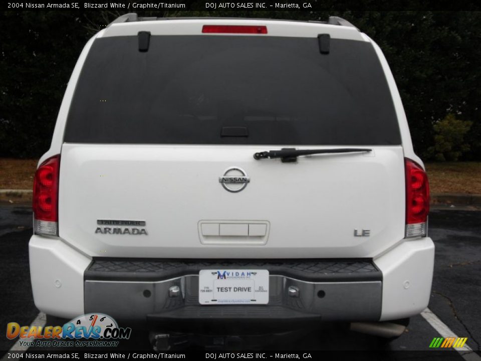 2004 Nissan Armada SE Blizzard White / Graphite/Titanium Photo #19