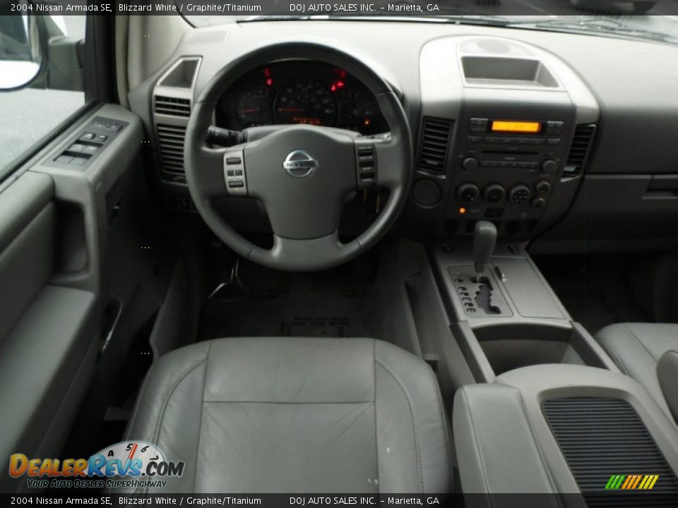 2004 Nissan Armada SE Blizzard White / Graphite/Titanium Photo #32