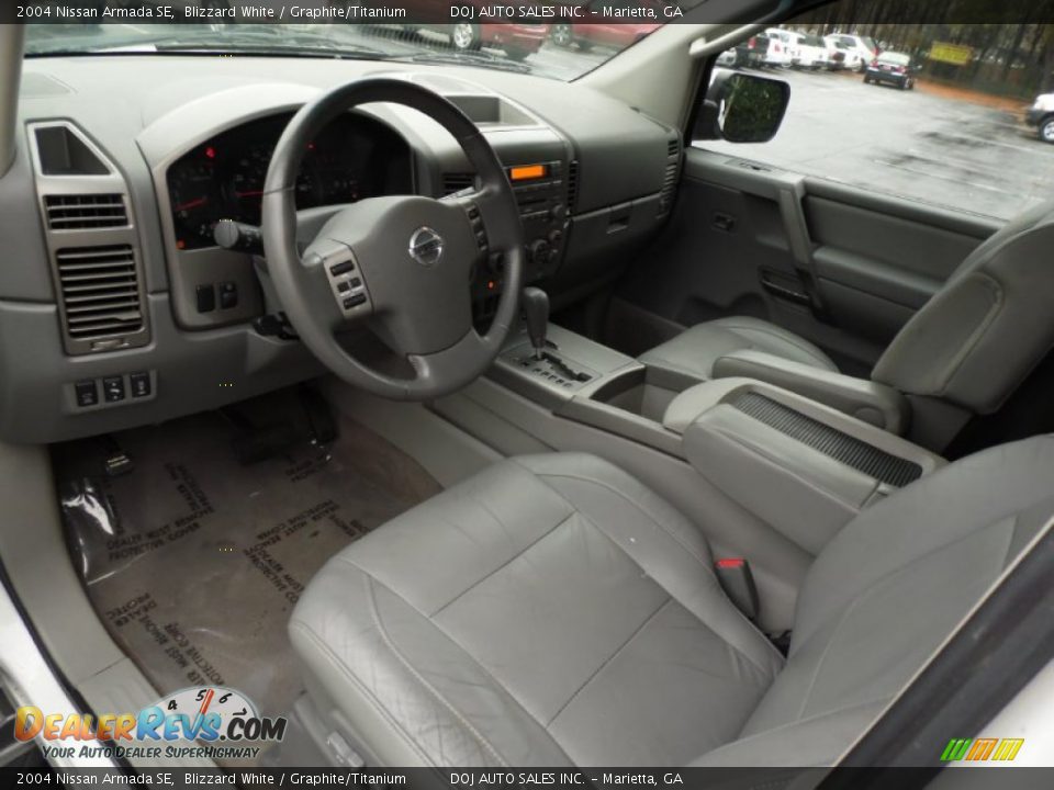 2004 Nissan Armada SE Blizzard White / Graphite/Titanium Photo #34