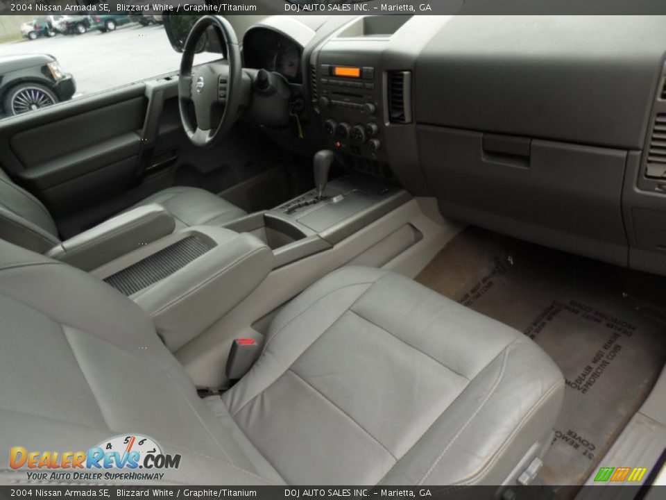 2004 Nissan Armada SE Blizzard White / Graphite/Titanium Photo #35