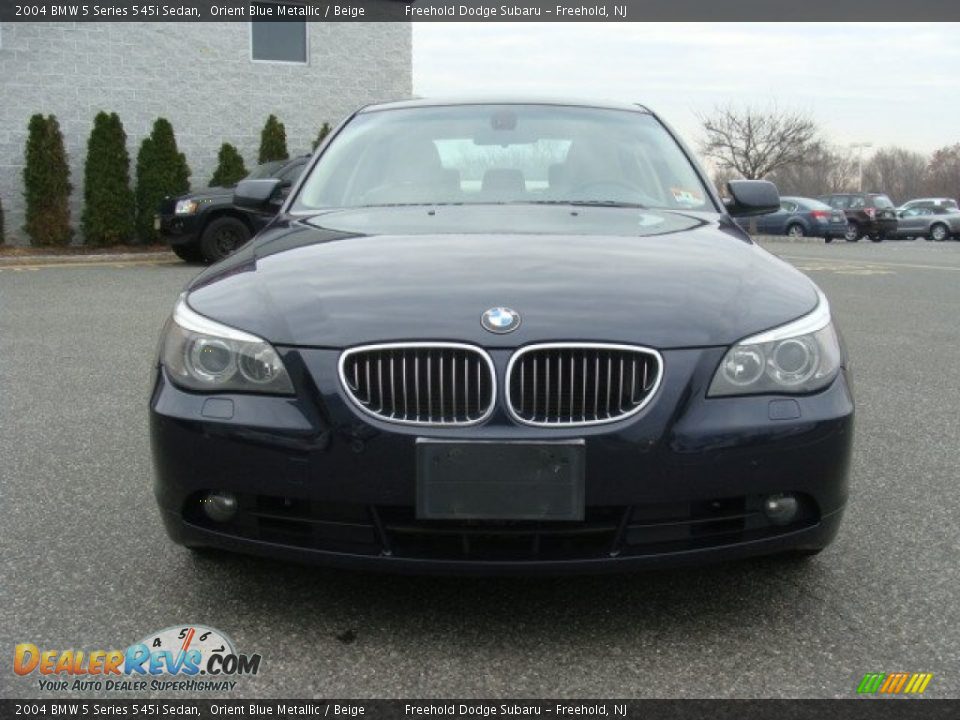 2004 BMW 5 Series 545i Sedan Orient Blue Metallic / Beige Photo #2