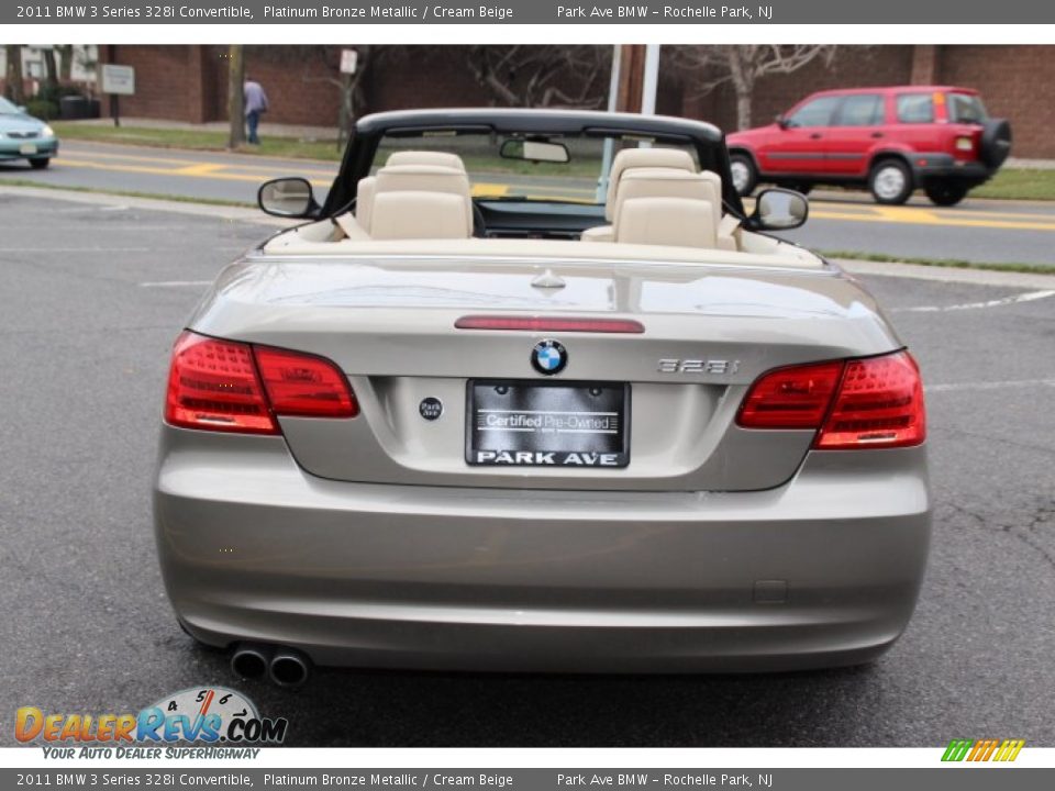 2011 BMW 3 Series 328i Convertible Platinum Bronze Metallic / Cream Beige Photo #4