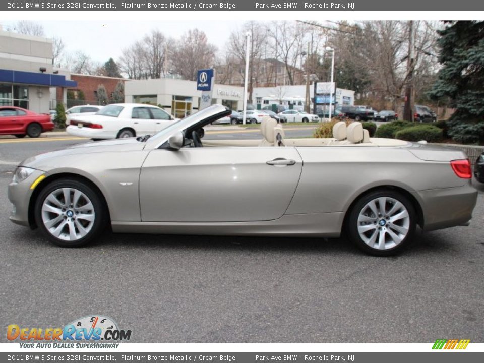 2011 BMW 3 Series 328i Convertible Platinum Bronze Metallic / Cream Beige Photo #5