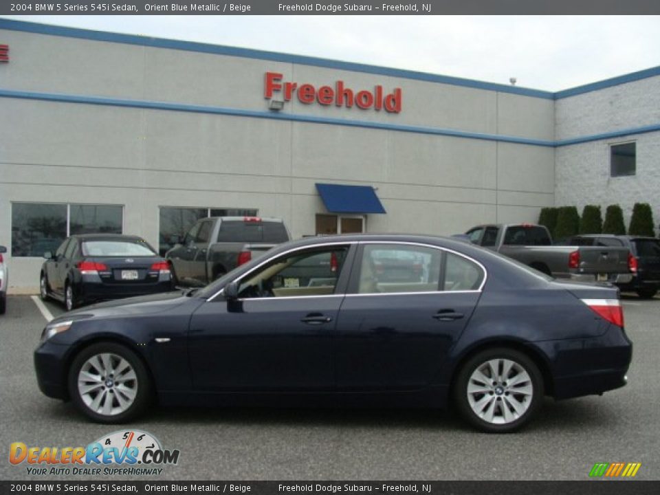 2004 BMW 5 Series 545i Sedan Orient Blue Metallic / Beige Photo #8