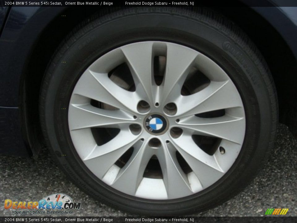 2004 BMW 5 Series 545i Sedan Orient Blue Metallic / Beige Photo #9