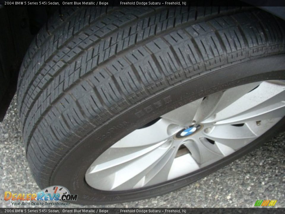2004 BMW 5 Series 545i Sedan Orient Blue Metallic / Beige Photo #10