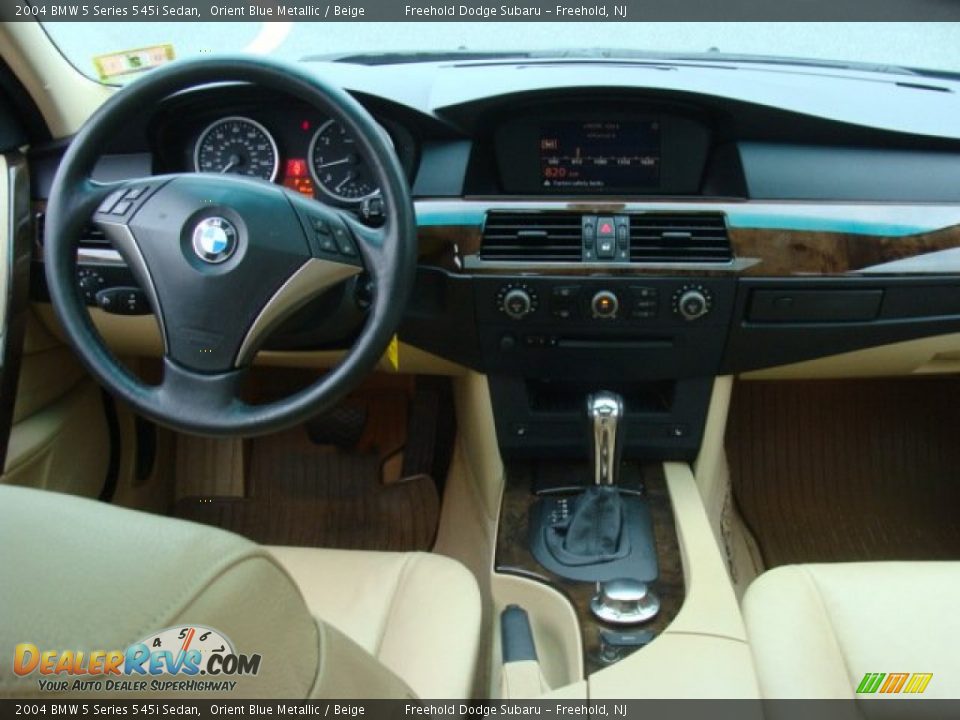 2004 BMW 5 Series 545i Sedan Orient Blue Metallic / Beige Photo #17