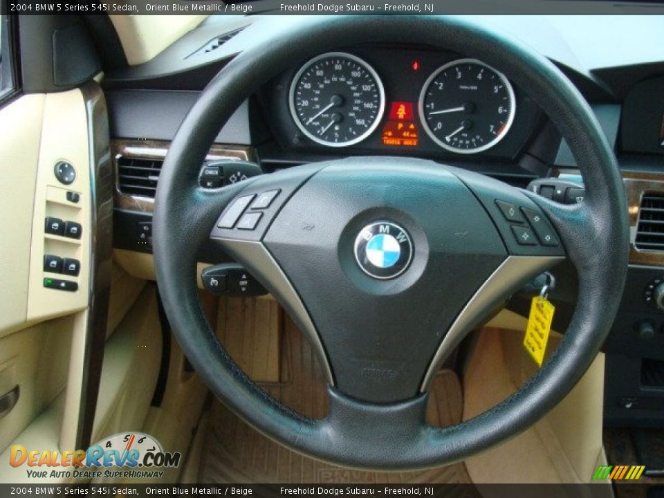 2004 BMW 5 Series 545i Sedan Orient Blue Metallic / Beige Photo #18