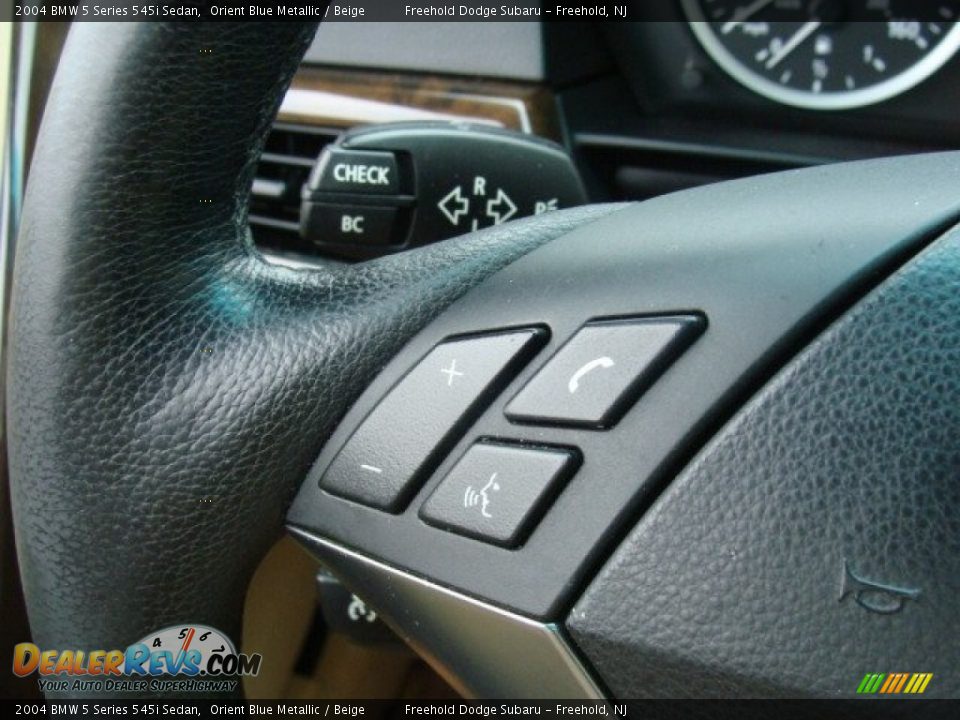 2004 BMW 5 Series 545i Sedan Orient Blue Metallic / Beige Photo #19