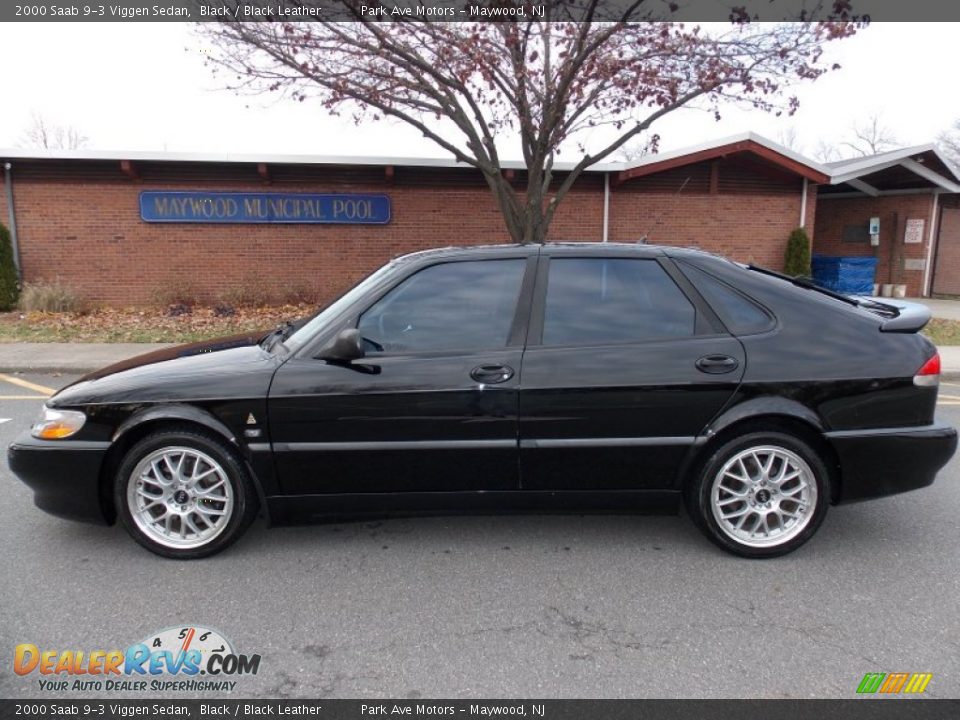 2000 Saab 9-3 Viggen Sedan Black / Black Leather Photo #2