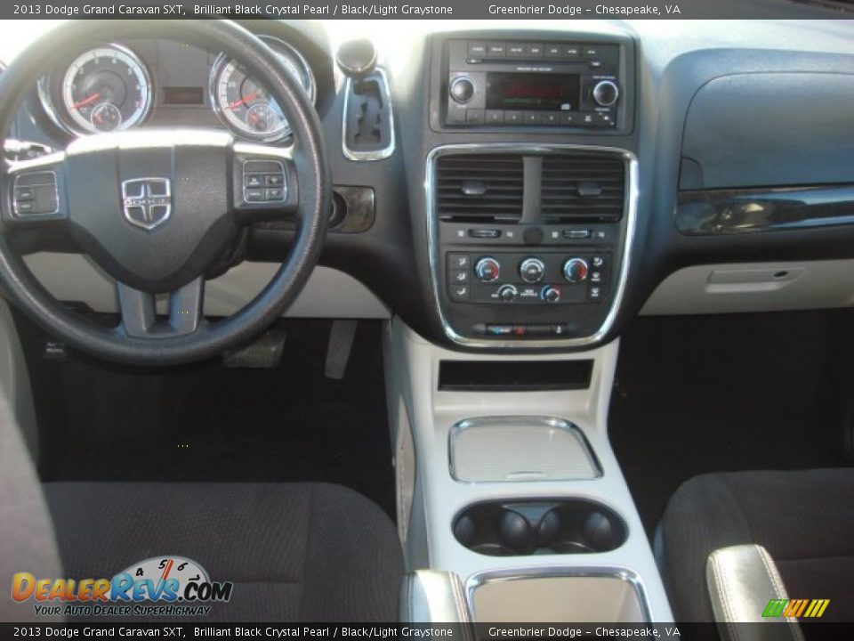 2013 Dodge Grand Caravan SXT Brilliant Black Crystal Pearl / Black/Light Graystone Photo #2