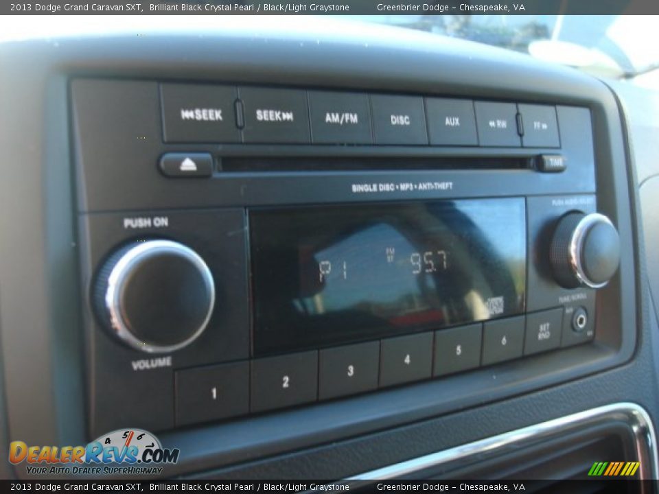 2013 Dodge Grand Caravan SXT Brilliant Black Crystal Pearl / Black/Light Graystone Photo #3