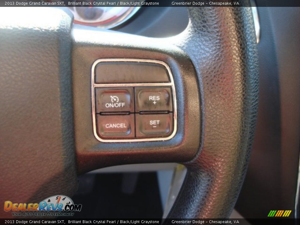 2013 Dodge Grand Caravan SXT Brilliant Black Crystal Pearl / Black/Light Graystone Photo #5