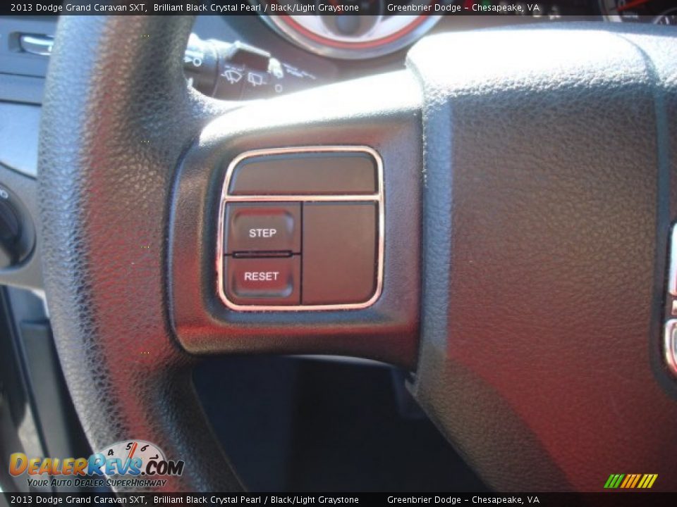 2013 Dodge Grand Caravan SXT Brilliant Black Crystal Pearl / Black/Light Graystone Photo #6