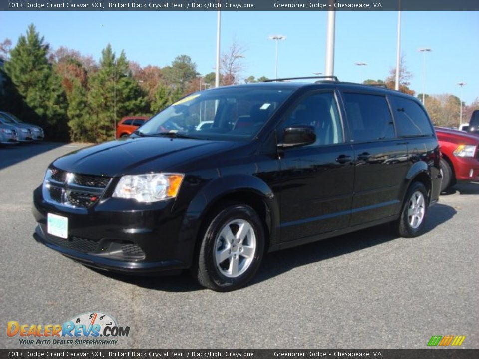 2013 Dodge Grand Caravan SXT Brilliant Black Crystal Pearl / Black/Light Graystone Photo #9