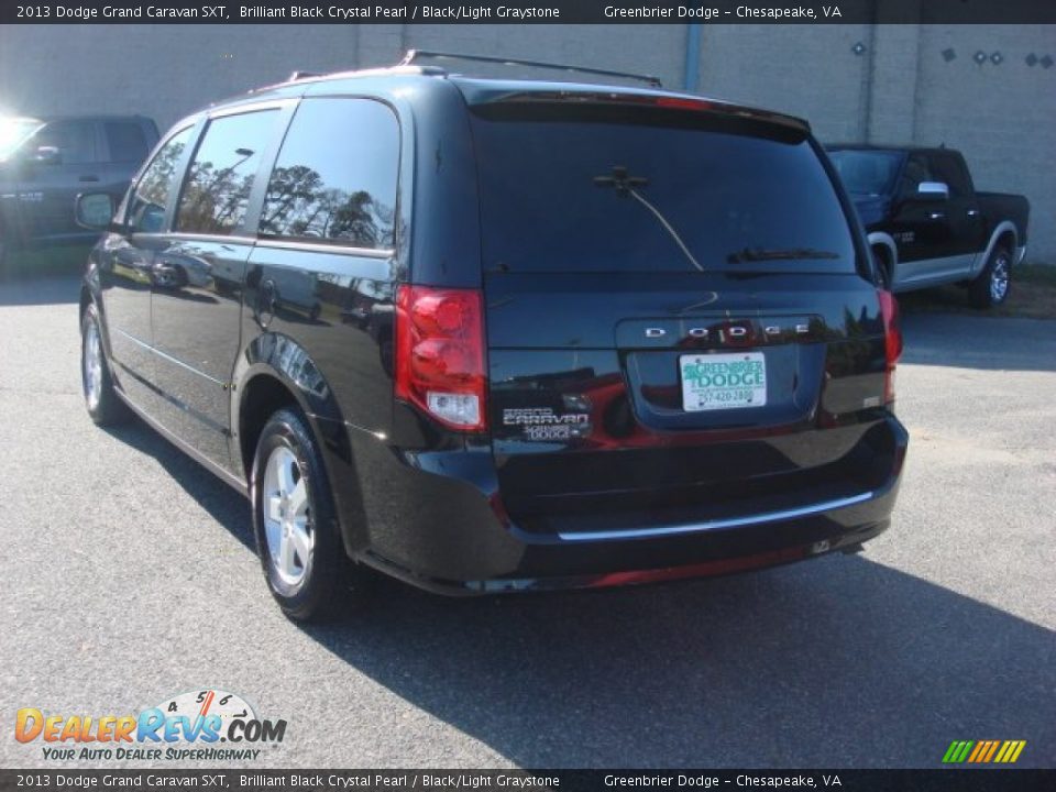 2013 Dodge Grand Caravan SXT Brilliant Black Crystal Pearl / Black/Light Graystone Photo #11