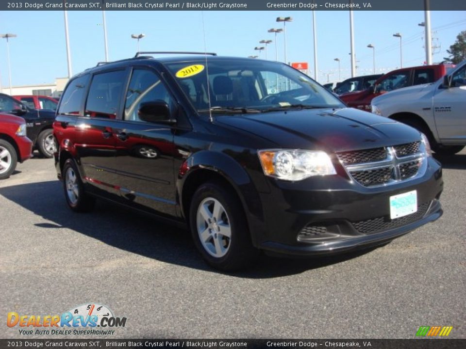 2013 Dodge Grand Caravan SXT Brilliant Black Crystal Pearl / Black/Light Graystone Photo #15