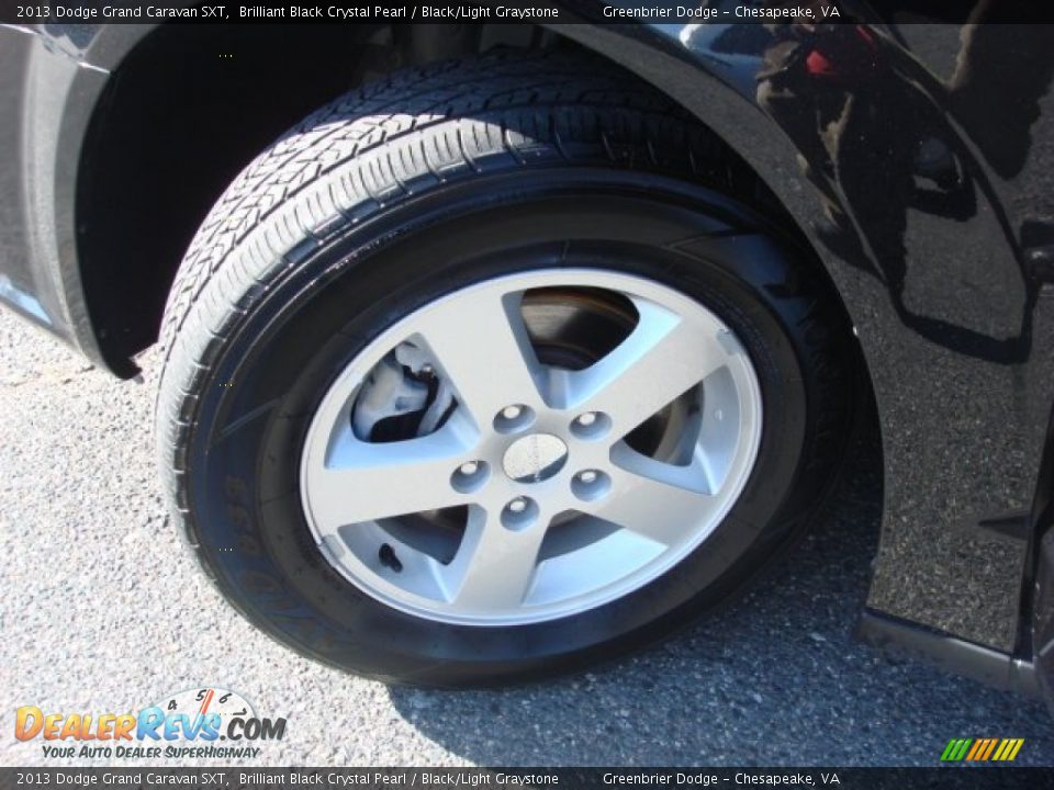 2013 Dodge Grand Caravan SXT Brilliant Black Crystal Pearl / Black/Light Graystone Photo #26