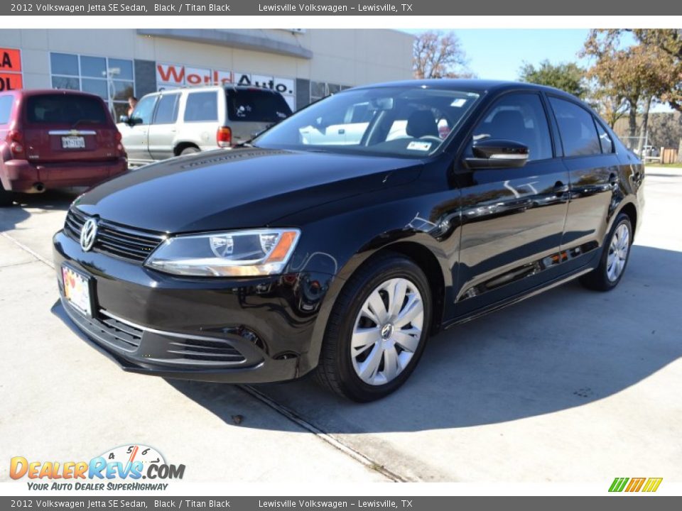 2012 Volkswagen Jetta SE Sedan Black / Titan Black Photo #1