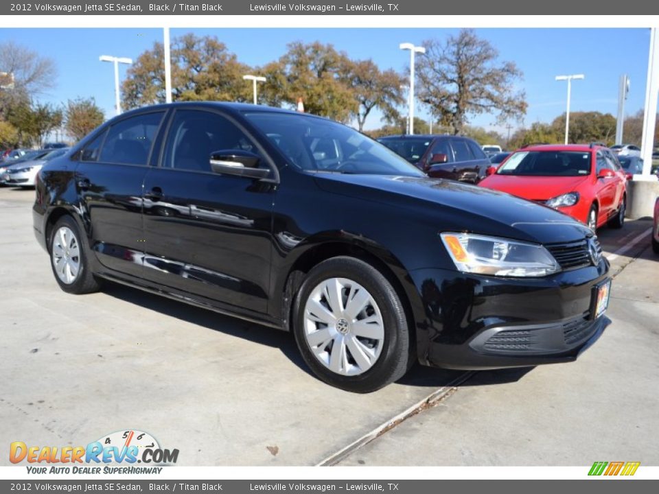 2012 Volkswagen Jetta SE Sedan Black / Titan Black Photo #7