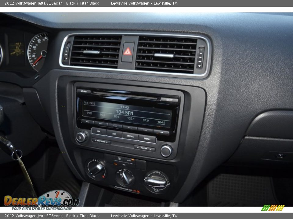 2012 Volkswagen Jetta SE Sedan Black / Titan Black Photo #16