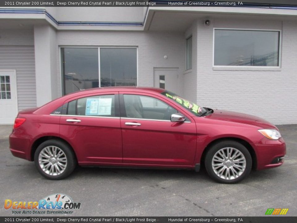 2011 Chrysler 200 Limited Deep Cherry Red Crystal Pearl / Black/Light Frost Beige Photo #2