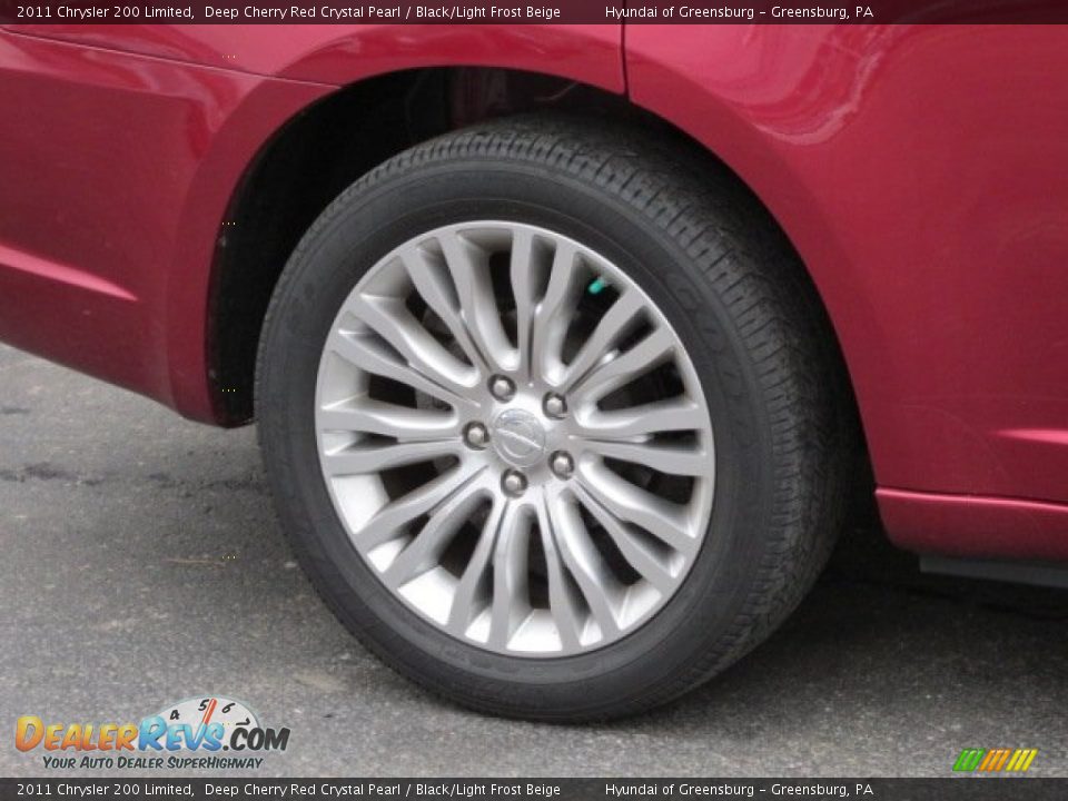 2011 Chrysler 200 Limited Deep Cherry Red Crystal Pearl / Black/Light Frost Beige Photo #3