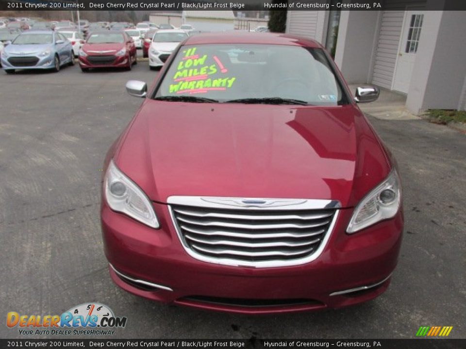 2011 Chrysler 200 Limited Deep Cherry Red Crystal Pearl / Black/Light Frost Beige Photo #4