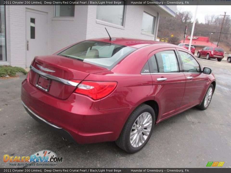 2011 Chrysler 200 Limited Deep Cherry Red Crystal Pearl / Black/Light Frost Beige Photo #9