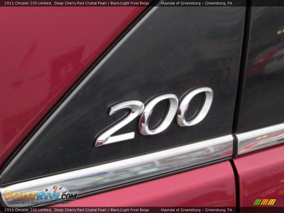 2011 Chrysler 200 Limited Deep Cherry Red Crystal Pearl / Black/Light Frost Beige Photo #10