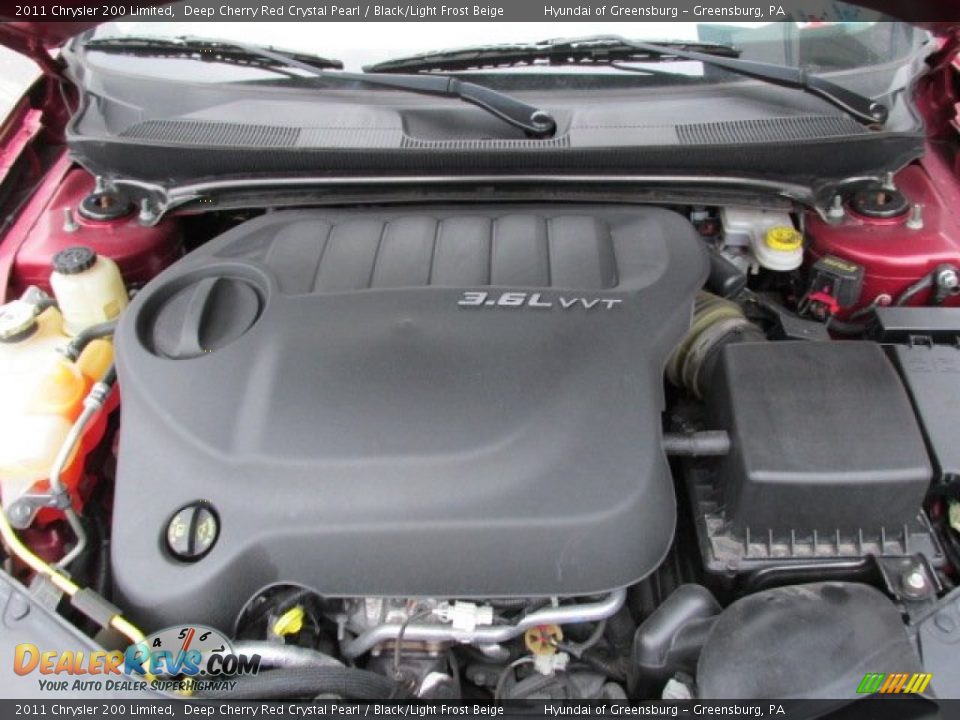 2011 Chrysler 200 Limited Deep Cherry Red Crystal Pearl / Black/Light Frost Beige Photo #11