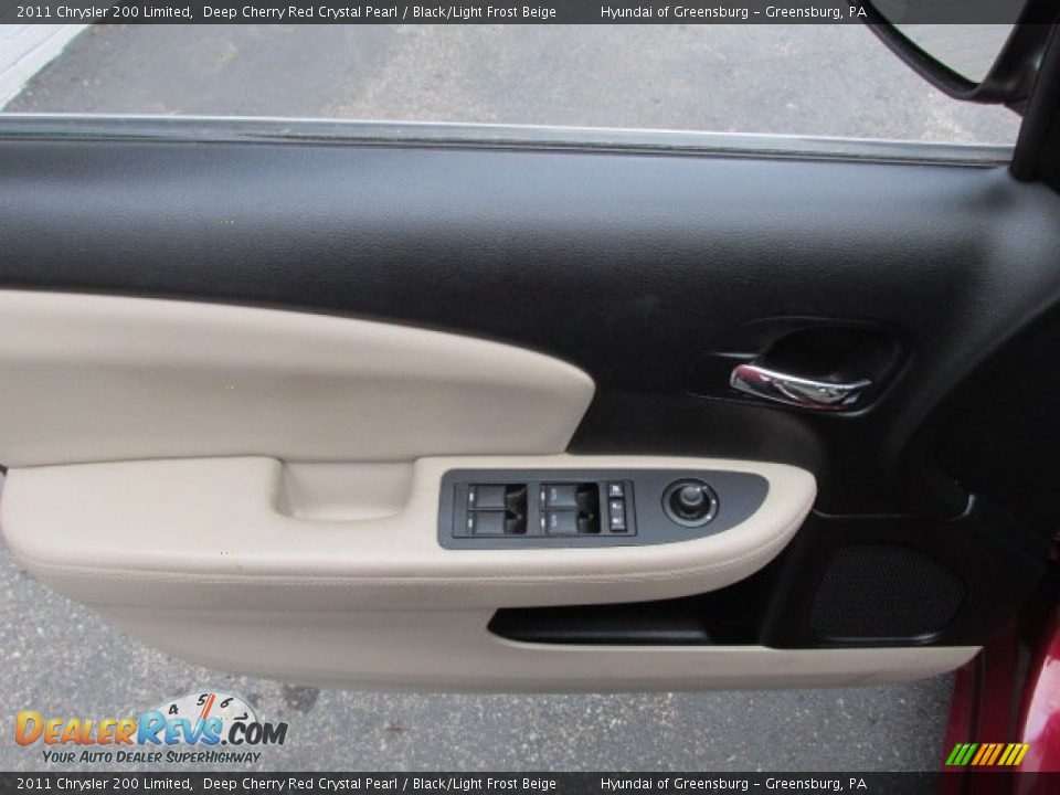 2011 Chrysler 200 Limited Deep Cherry Red Crystal Pearl / Black/Light Frost Beige Photo #12