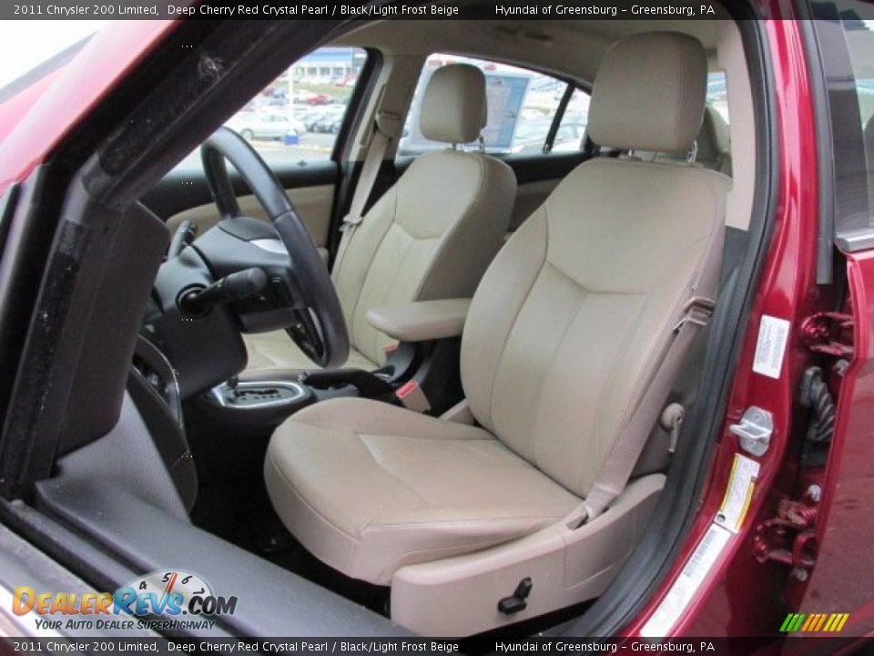 2011 Chrysler 200 Limited Deep Cherry Red Crystal Pearl / Black/Light Frost Beige Photo #14
