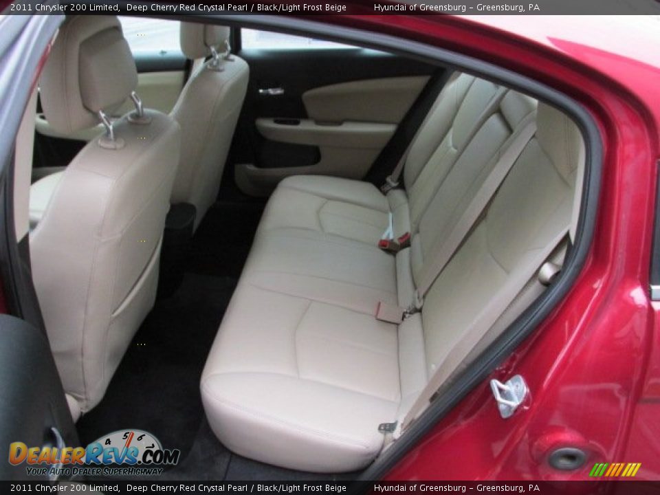 2011 Chrysler 200 Limited Deep Cherry Red Crystal Pearl / Black/Light Frost Beige Photo #19