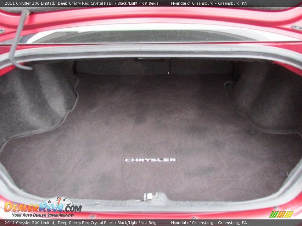2011 Chrysler 200 Limited Deep Cherry Red Crystal Pearl / Black/Light Frost Beige Photo #20