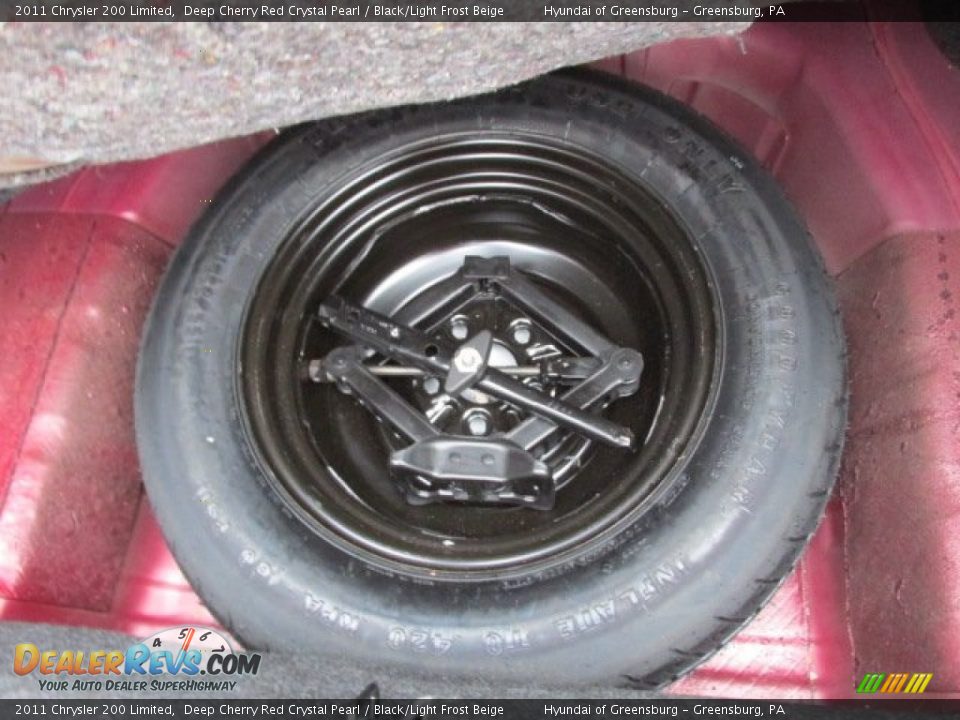 2011 Chrysler 200 Limited Deep Cherry Red Crystal Pearl / Black/Light Frost Beige Photo #21