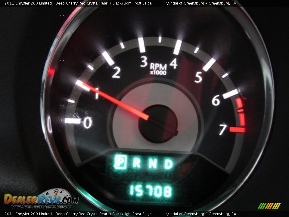 2011 Chrysler 200 Limited Deep Cherry Red Crystal Pearl / Black/Light Frost Beige Photo #25